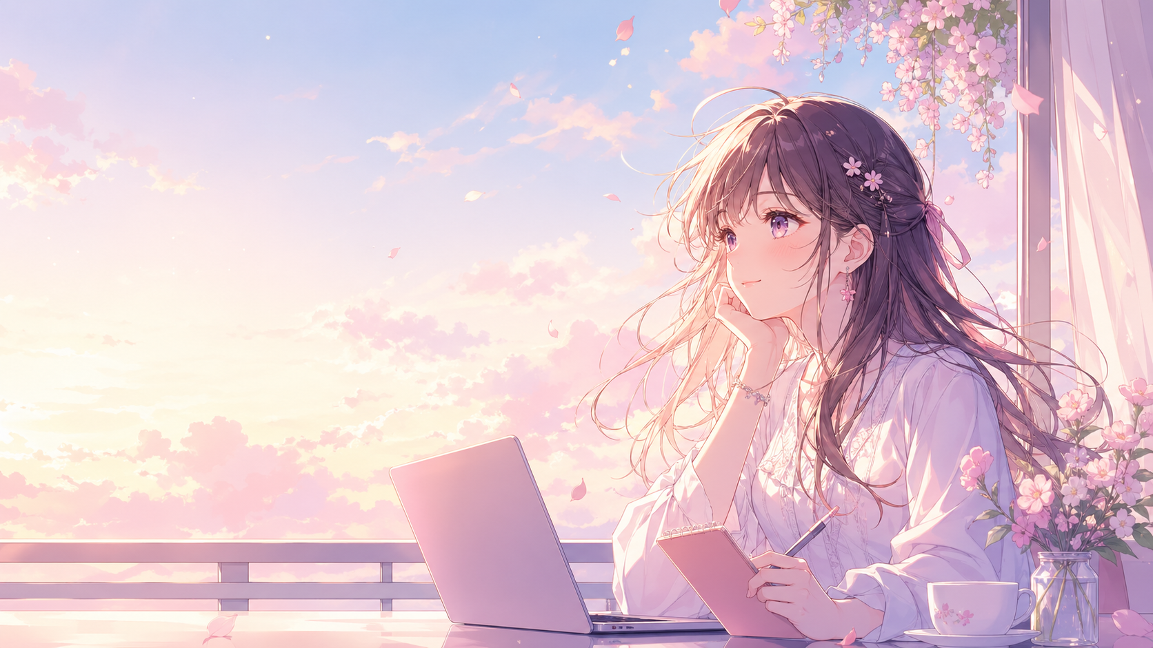 Original clean shoujo anime style blog banner